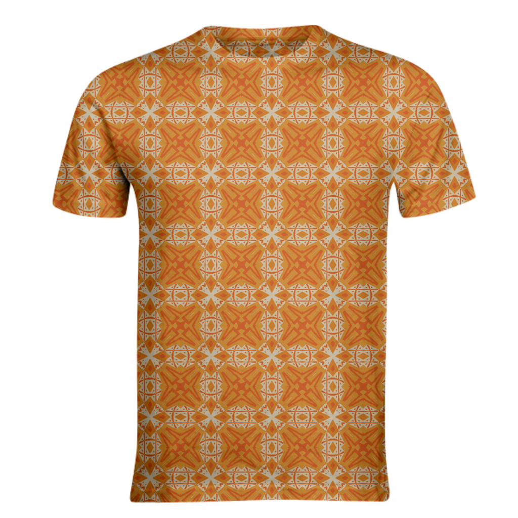 Orange yellow red geometric