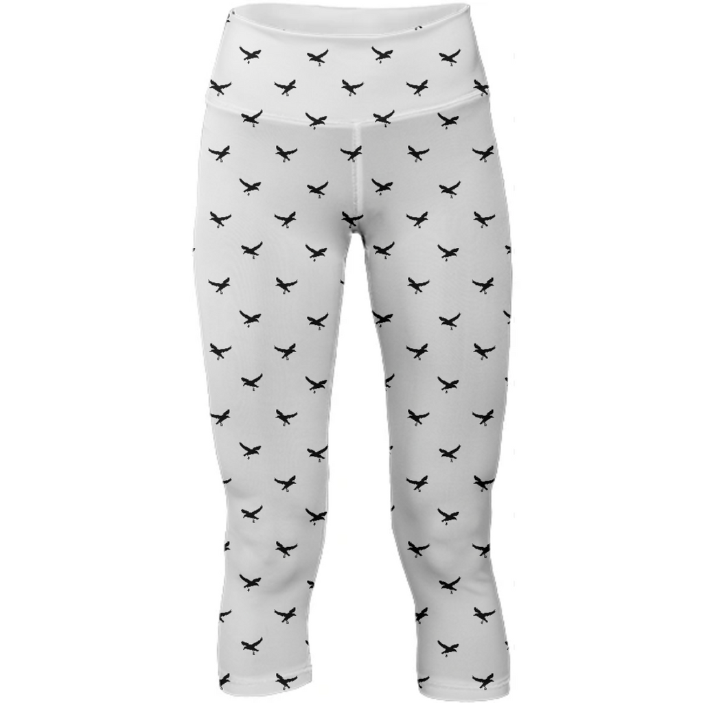 Birds Flying Motif Silhouette Print Pattern