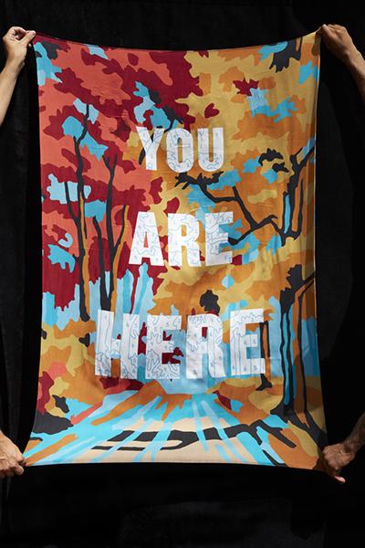 You Are Here Silk Scarf