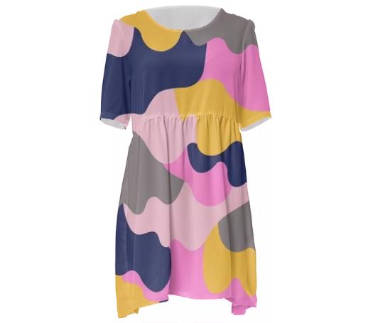Melting Camo Pop Babydoll Dress