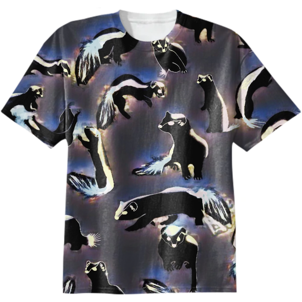 skunks, night, lights, neon animals, nocturnal animals, funny, cute skunks, colorful