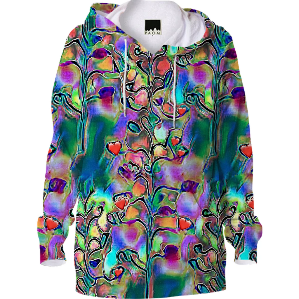 Saint valentine, gradient, watercolor, colorful hearts, wood, northern lights