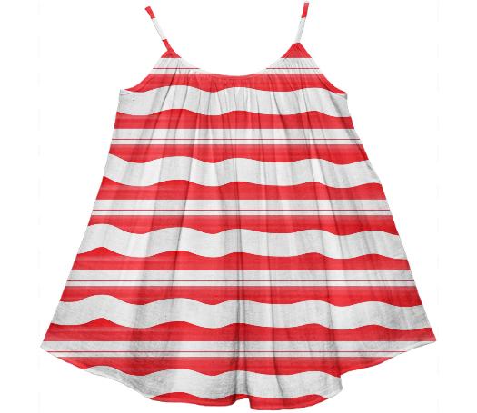 Red And White Stripe Sundress