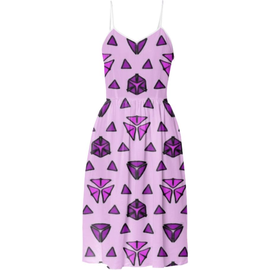 Summer DRESS Pink Purple Design