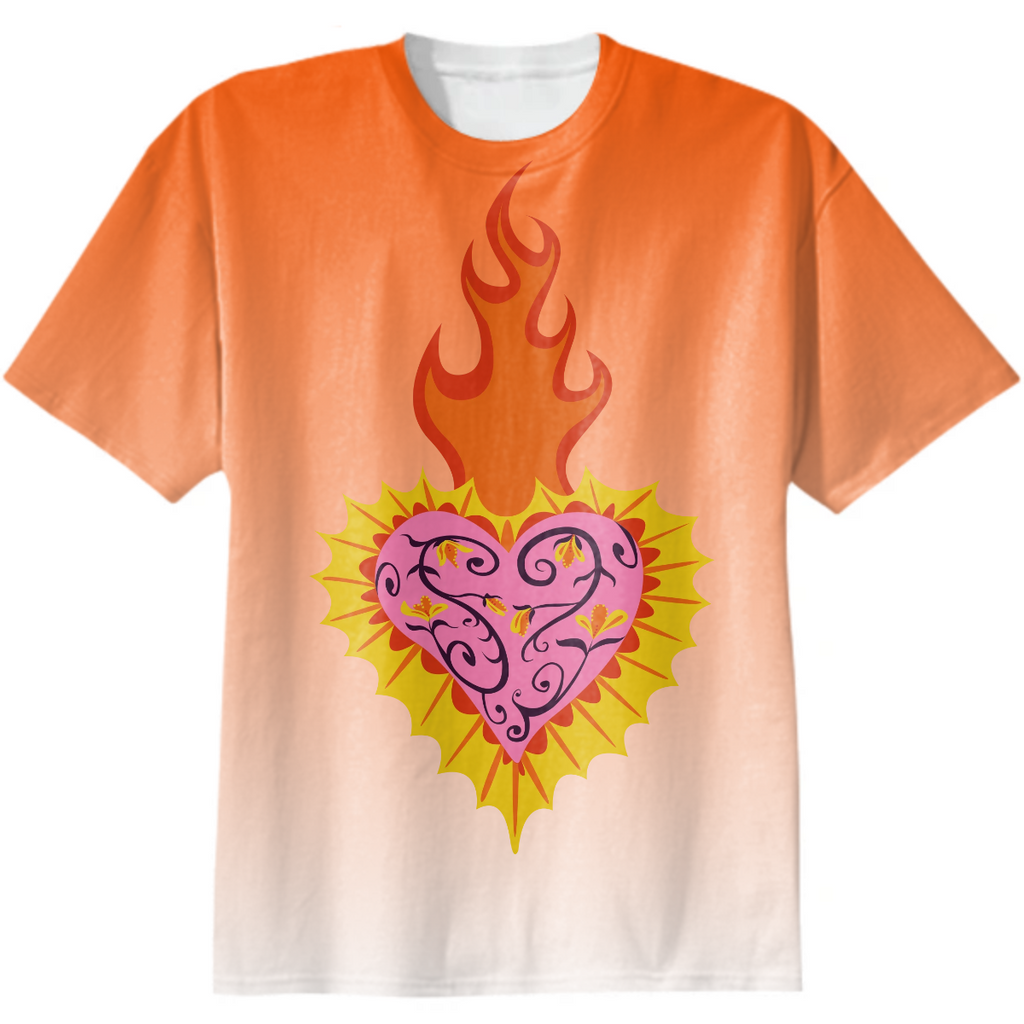 Mexican Tin Heart Flame