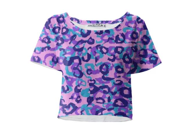 Pink Purple and Blue Leopard abstract