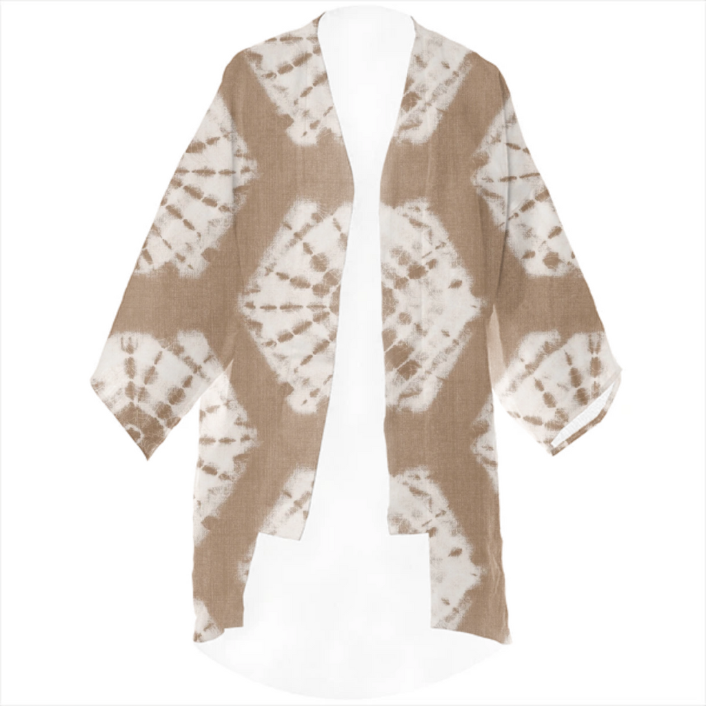 Shibori Sand Linen Kimono