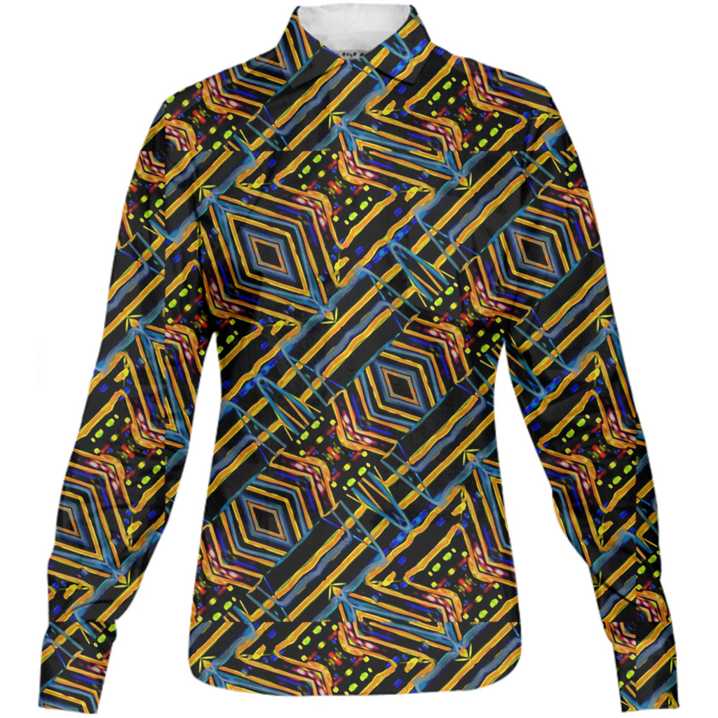 Electric Neon Lines Pattern Design