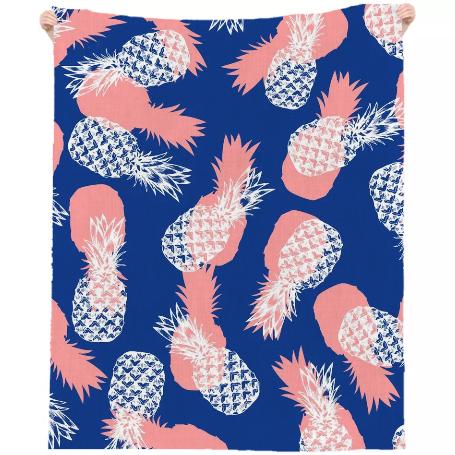 Blue Pattern Pineapple