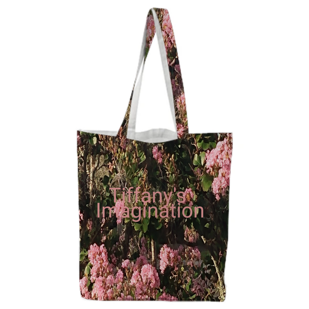 Pink floral tote