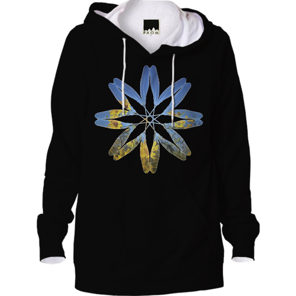 Feather flower blue yelliw