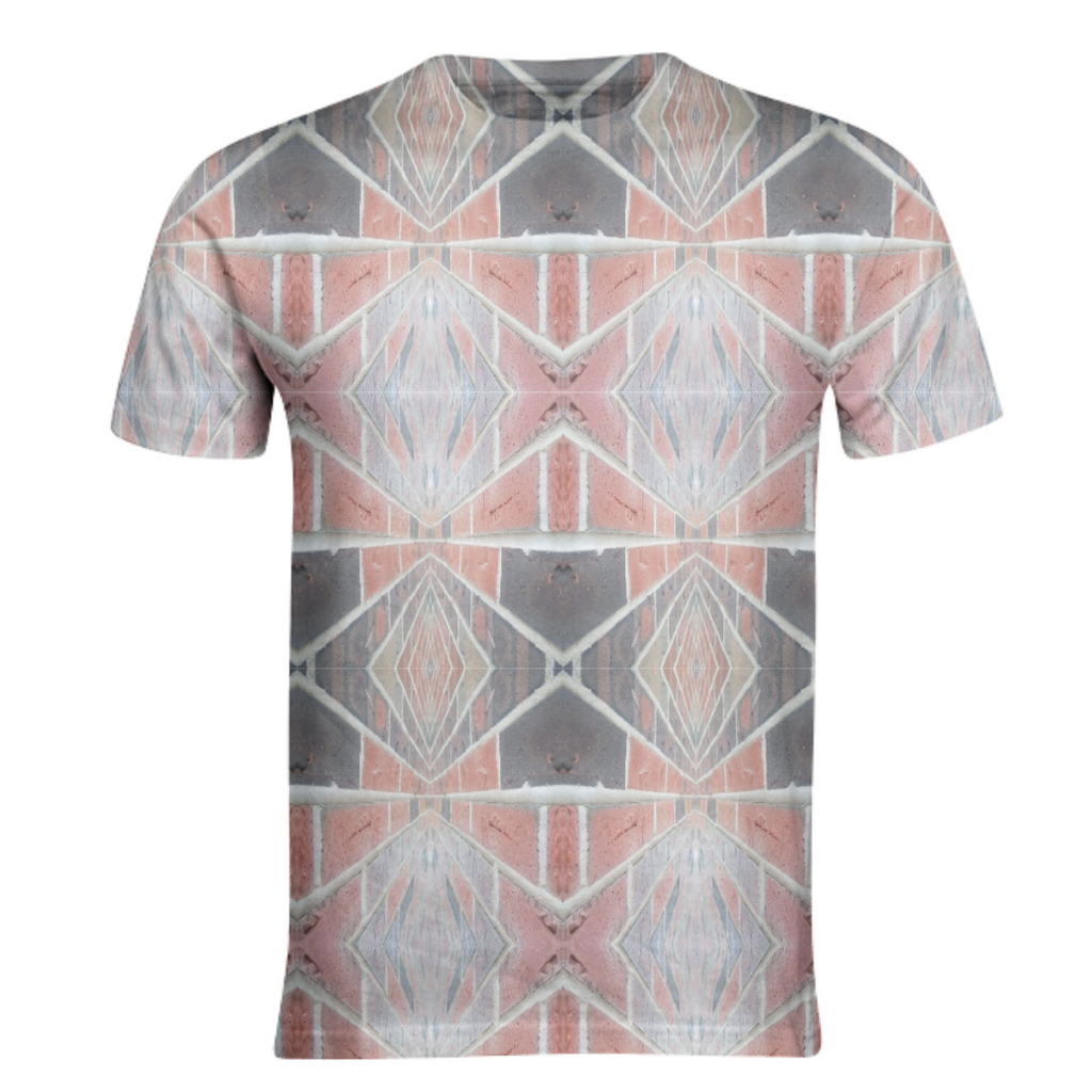 Red Gray Black Brick Geometric