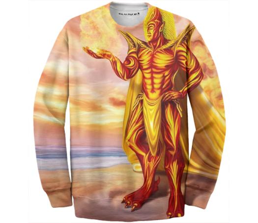 Dwain god of fire cotton sweatshirt