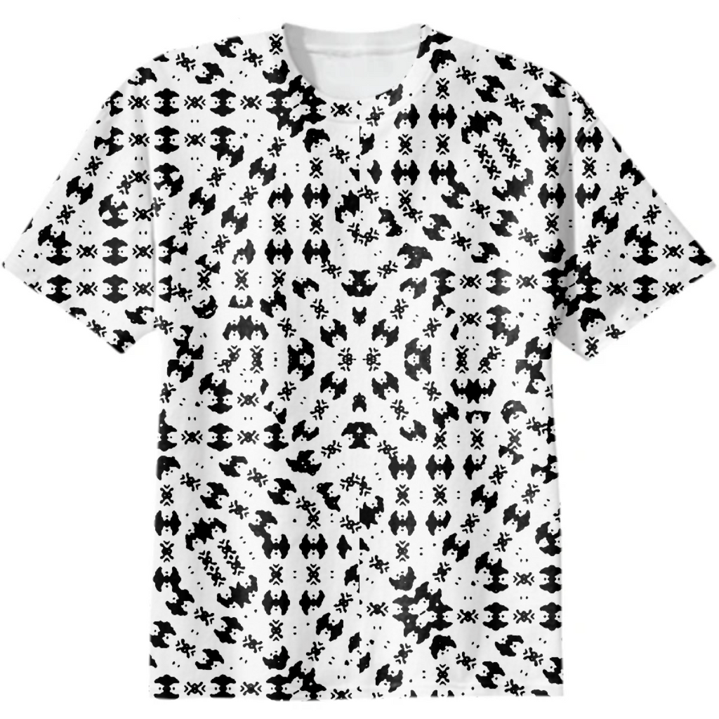 Black and White Ethnic Print