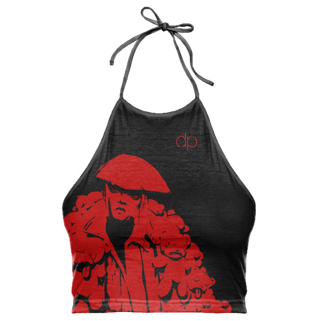 Winter red/blk 01 halter top