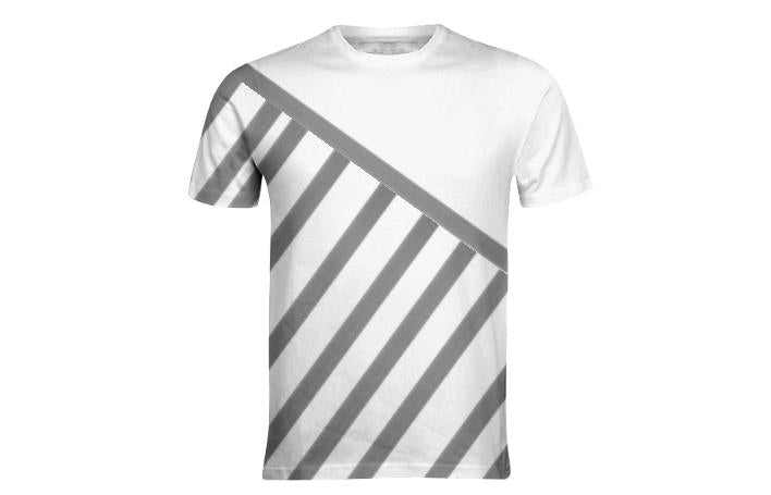 Grey Stripe Print