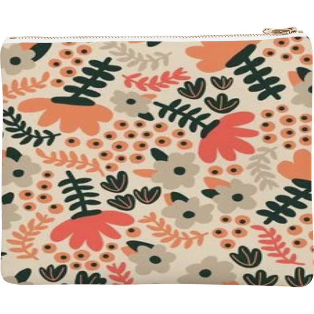 My Peach Watercolor Floral Clutch