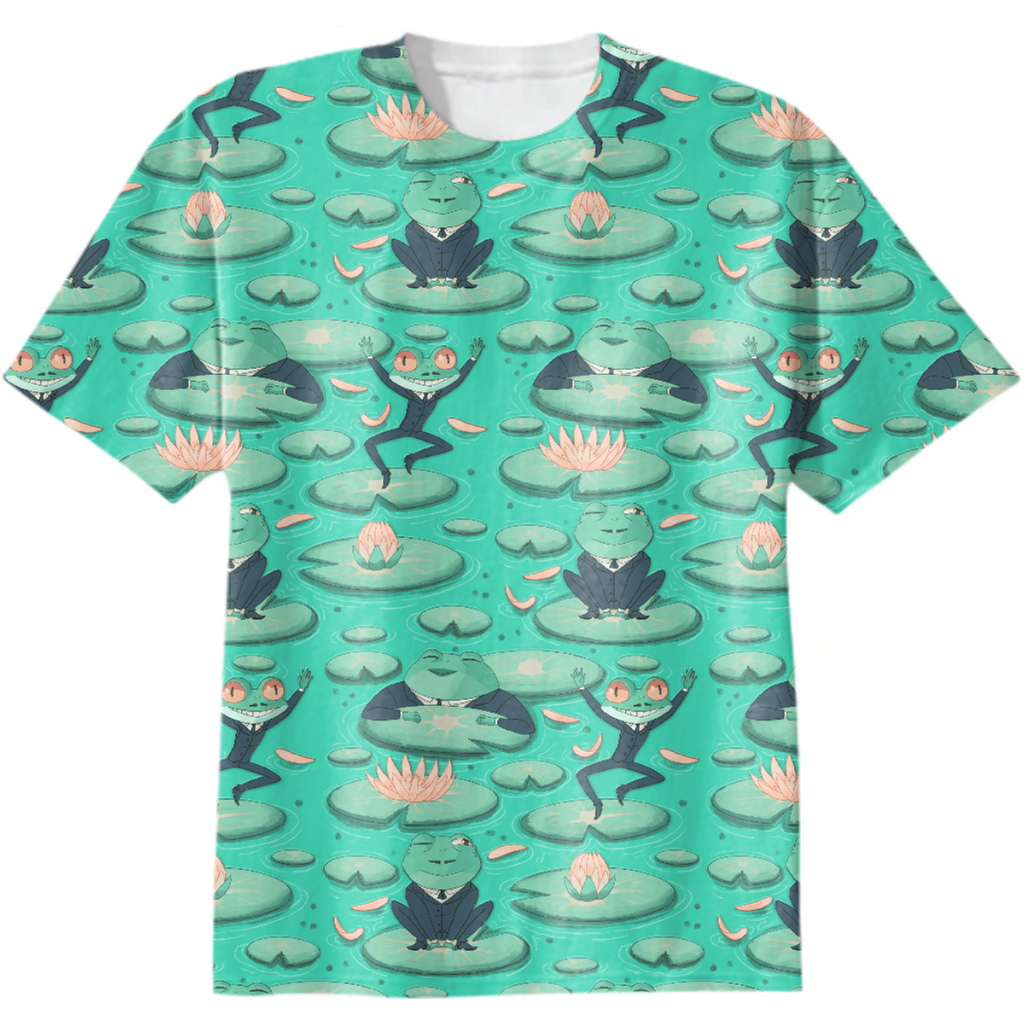 Teal frog tee