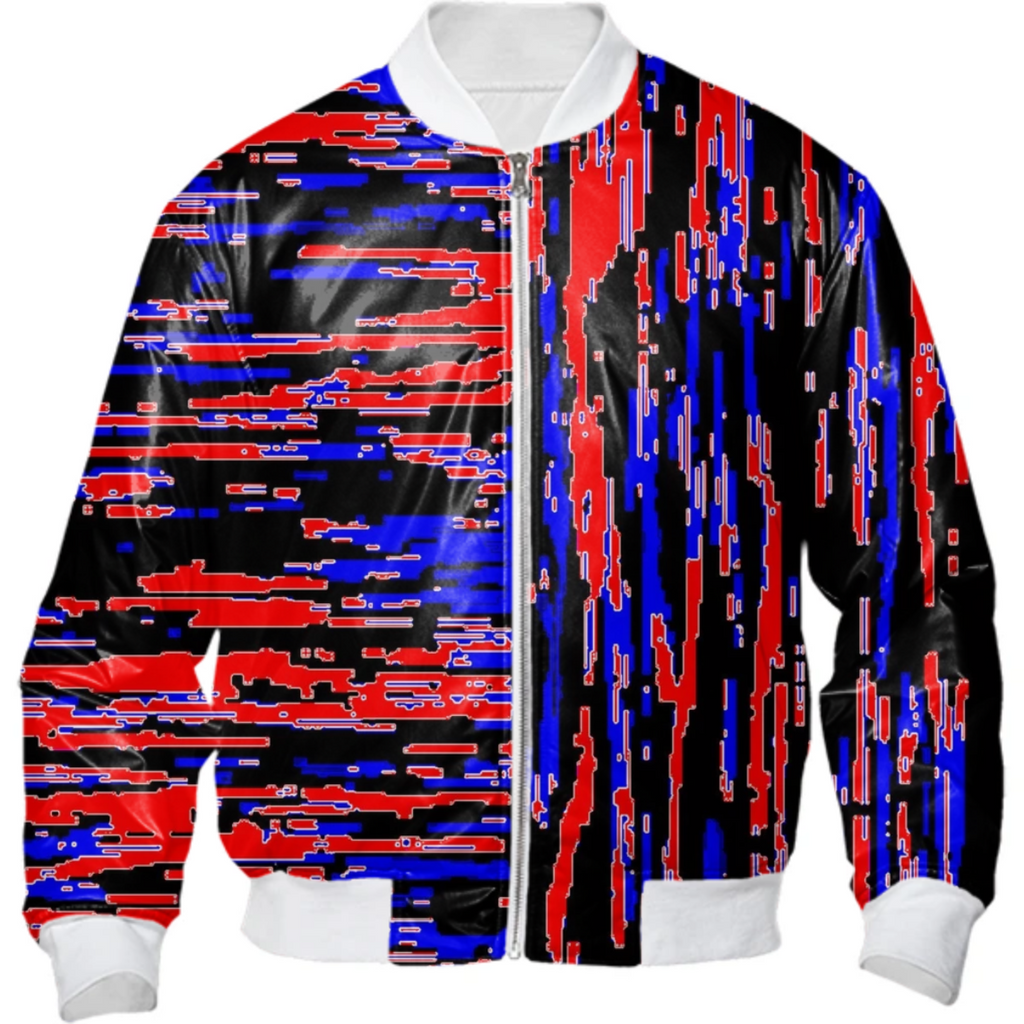 red blue lengthwise cross