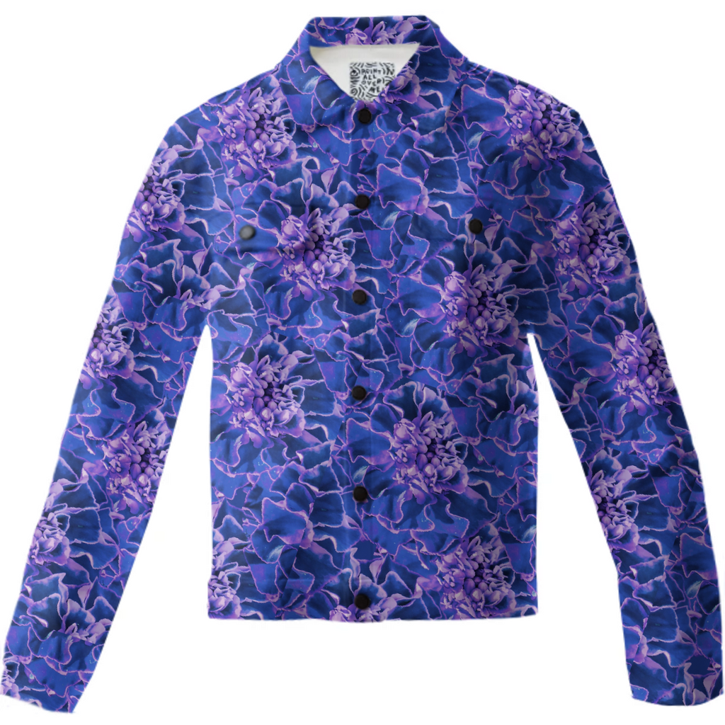 Vibrant Blue Floral Print