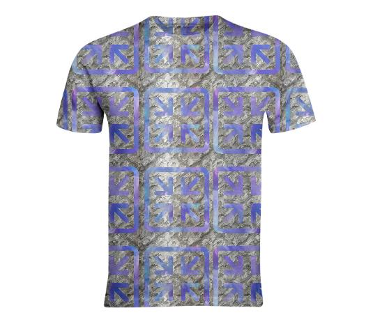 Blue arrows on stone