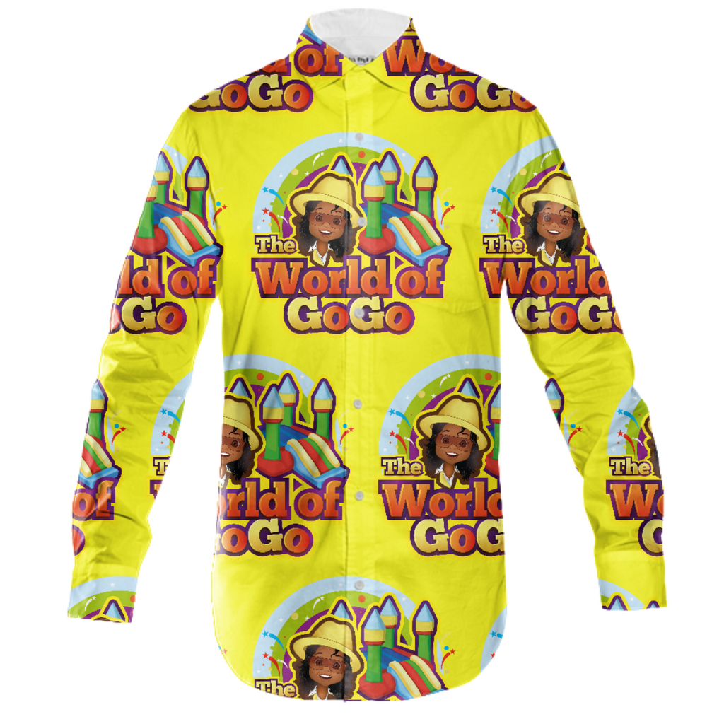 Yellow World of GoGo Button Up