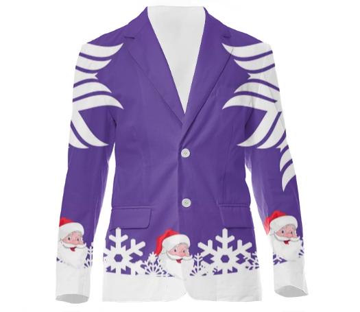 Santa Claus Snowflake Christmas VP Suit Jacket