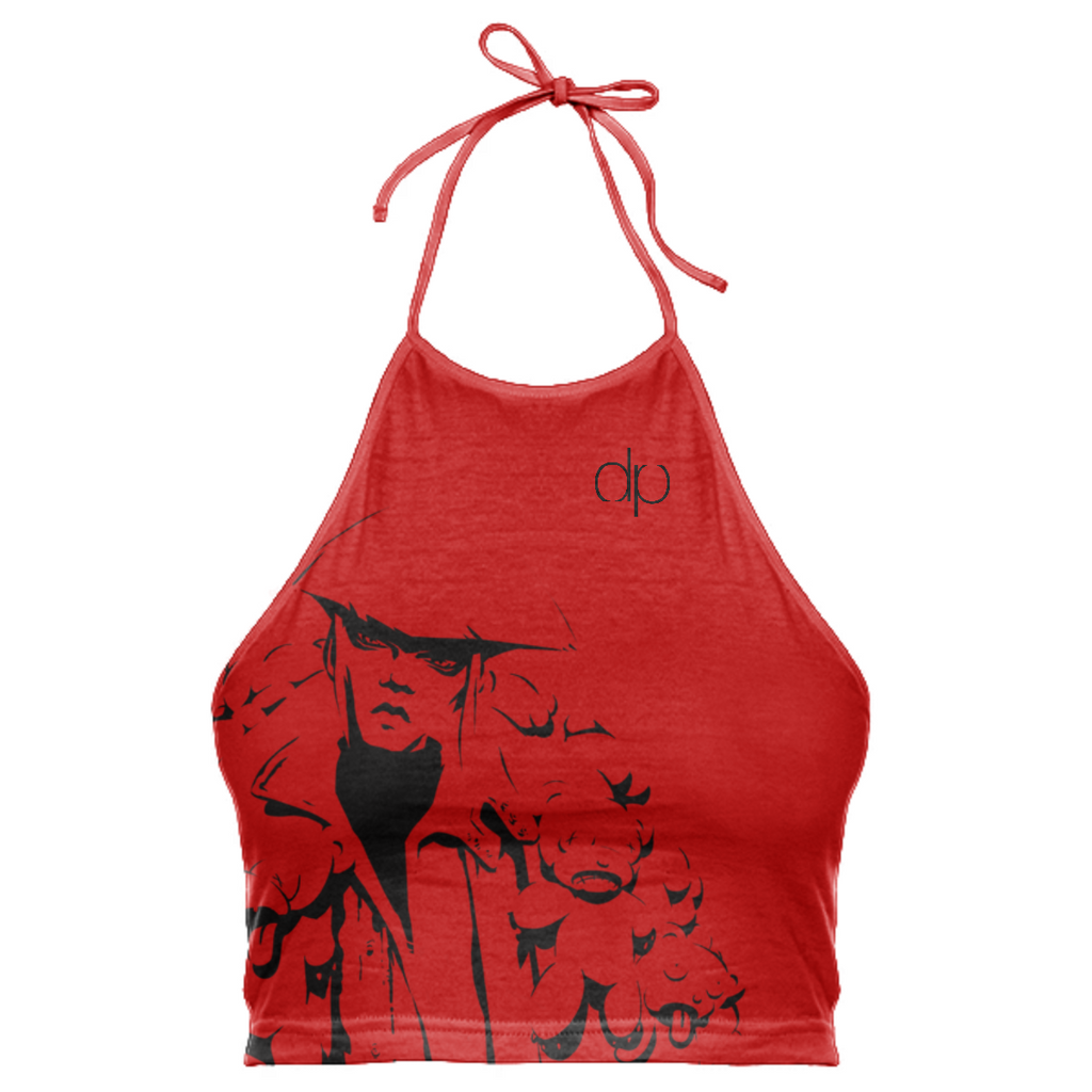 Winter blk/red 01 halter top
