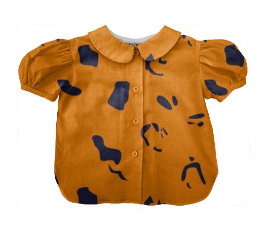 Designers little Blouse Gold jaguar Color dots