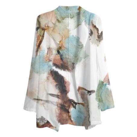 Ink Water Chiffon Blazer