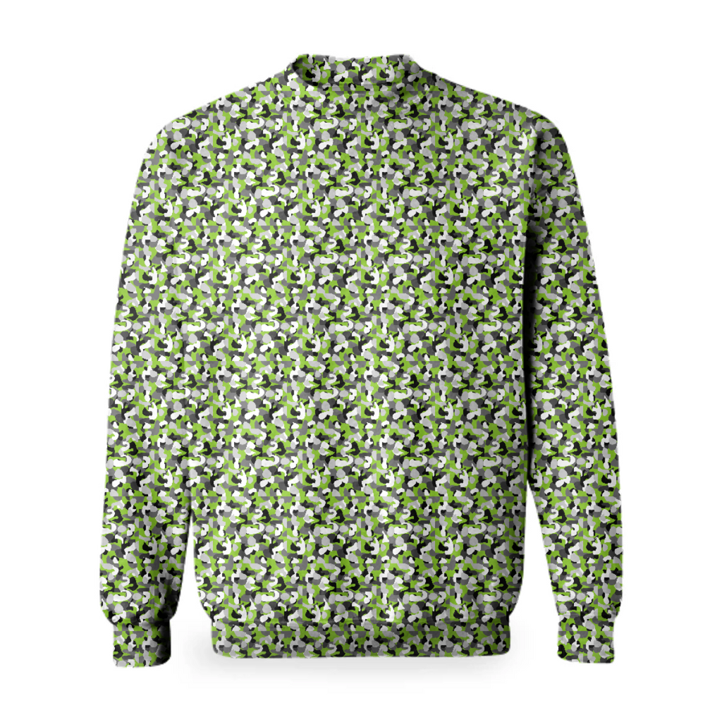 LIME CAMO SWEATSHIRT