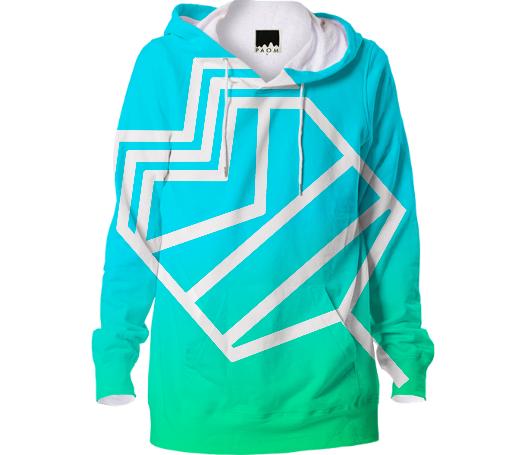 SID HARO Hoodie fade light green light blue white MNTLY imprint