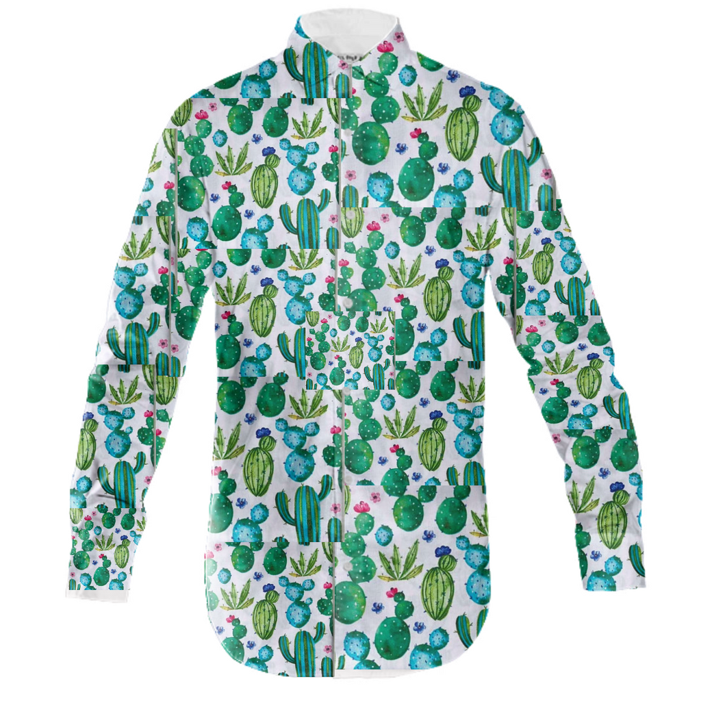 Watercolor Cactus Rodeo Shirt