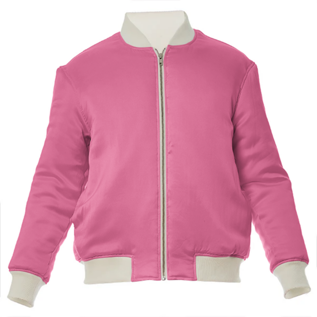 color French pink VP silk bomber jacket