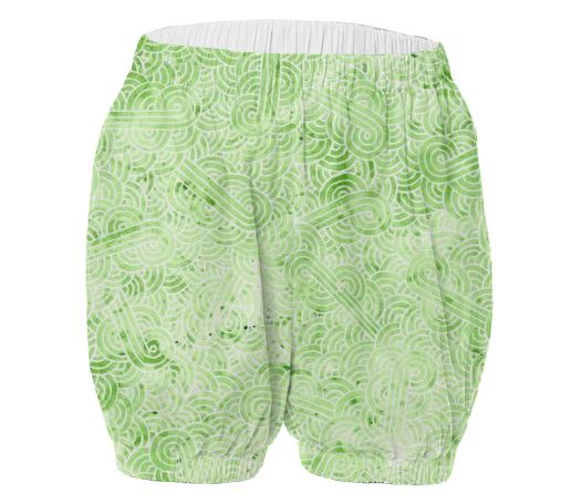 Greenery and white swirls doodles VP Adult Bloomers