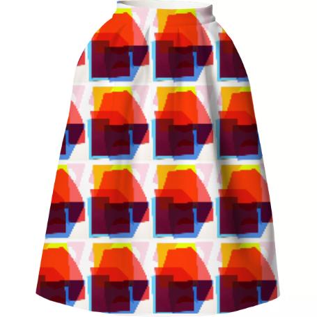 Collage Neoprene Skirt