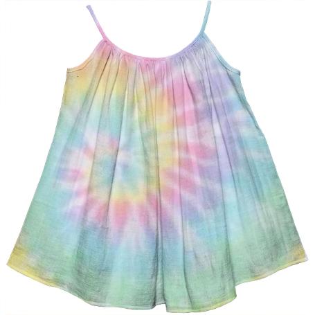 kids pastel tie dye tent dress