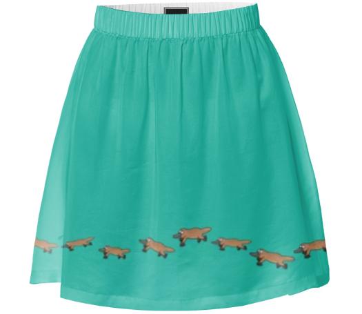 Happy platypus skirt