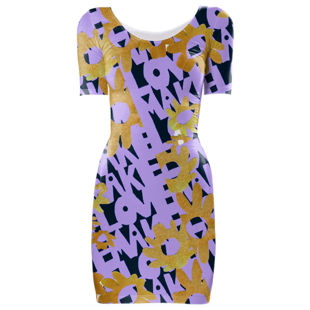 make love purple flower dress