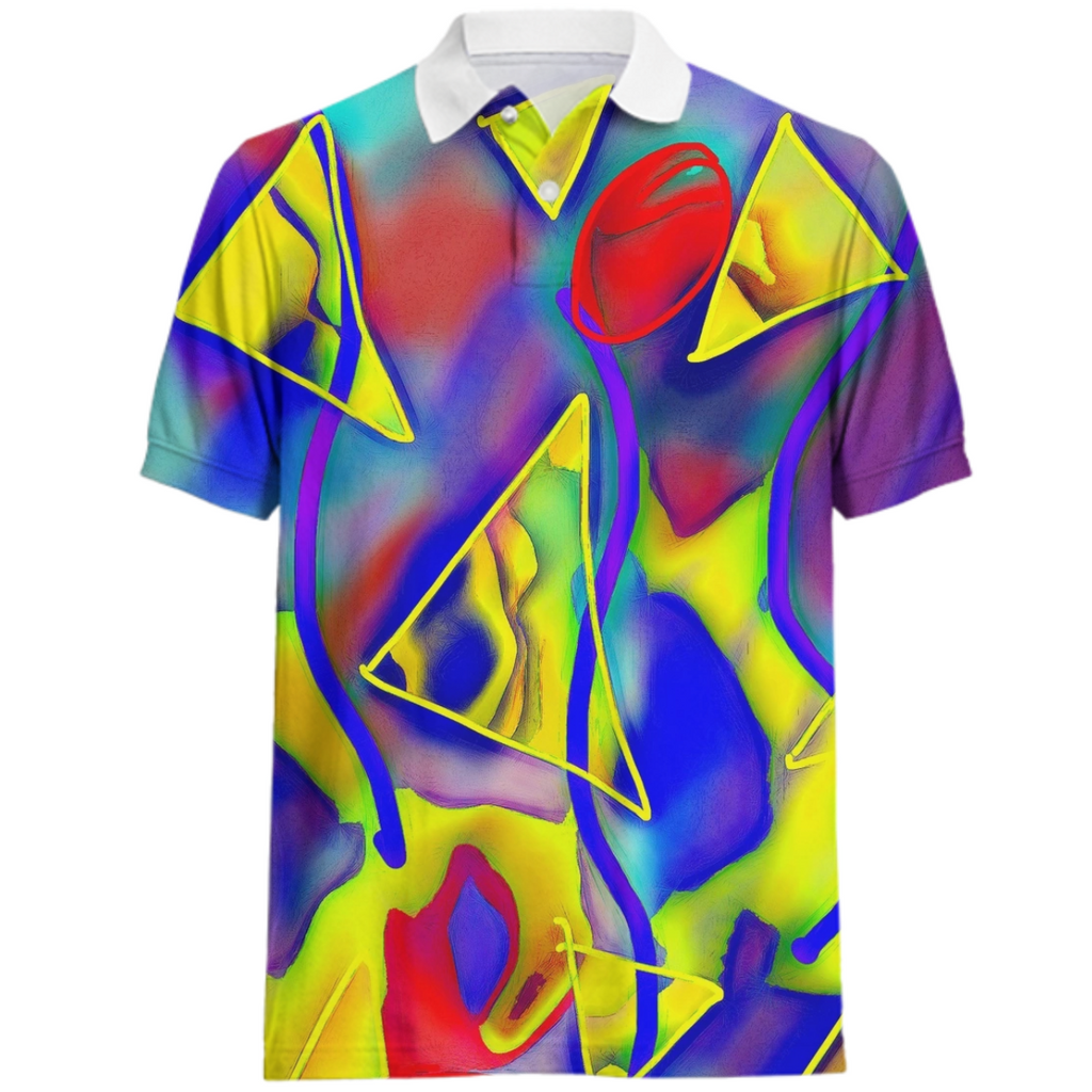 Yellow Triangles Polo Shirt