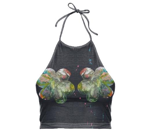 Too Flowers Halter top by Joan Davis