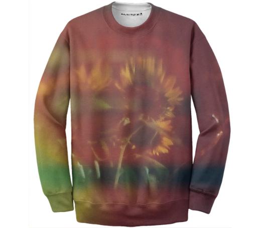 Sunflower Reflection Cotton Sweatshirt
