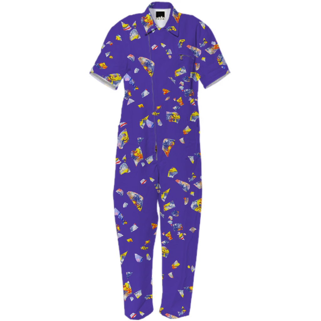 Terrazzo party hand-painted on purple