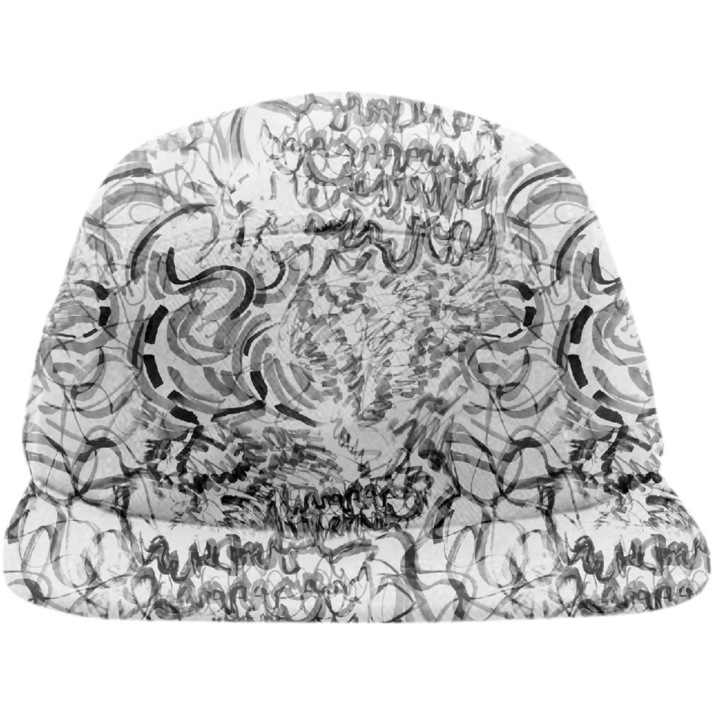 Black and white scribbles all over pattern