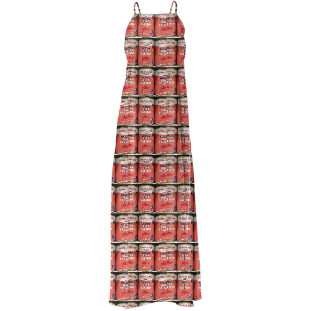 Pink salmon maxi dress