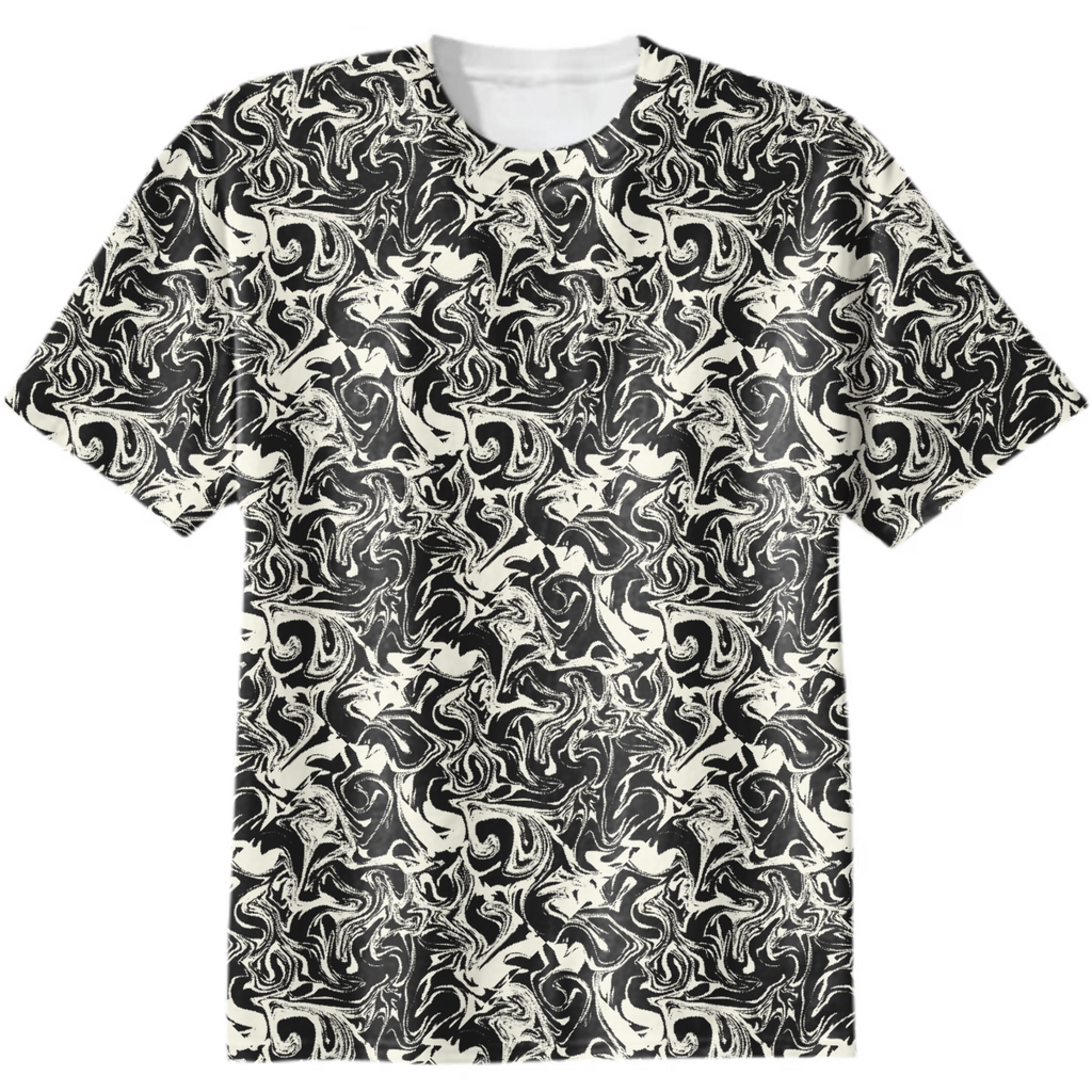 abstract wave pattern black and white marble texture