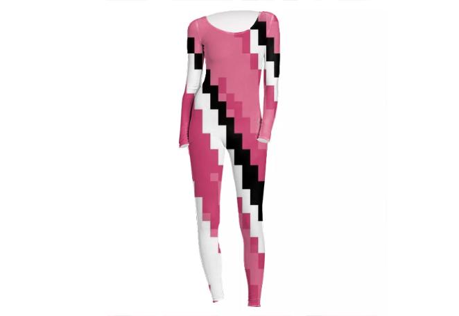 Pink black and white pixels