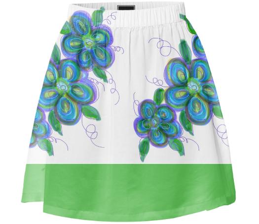 Summertime Flowered Skirt