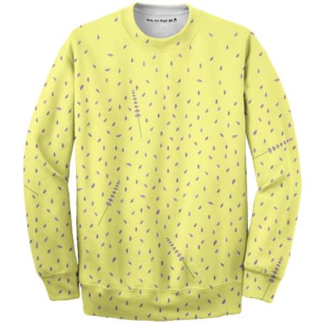 Yellow ribbed sweatshirt