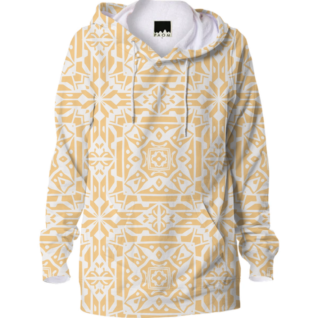 Orange white geometric